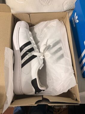 adidas White & Black Low-Top Sneaker